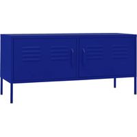 Meuble TV, Étagère TV, Meuble de Salon, Bleu marine 105x35x50 cm Acier OIB4368E
