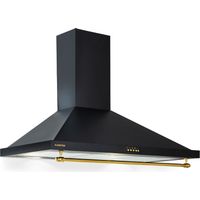 Klarstein – Hotte aspirante décorative 90 cm – Débit 610 m³/h – Silencieuse 61 dB – Éclairage LED – Filtres à graisse lavables – Classe A
