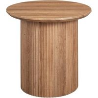 Tavolino da caffè collezione VAGOS effetto rovere invecchiato diametro 50 cm
