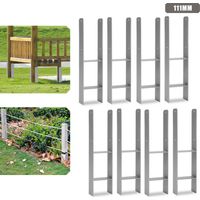 TolleTour Ancoraggio per pali per esterni – particolarmente robusto, resistente alle intemperie e ideale per pali in legno in giardino - 111 mm 8x