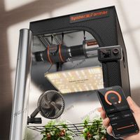 Kit completo para armario de cultivo Spider Farmer de 70x70x160 cm LED SF1000EVO con ventilación y control por aplicación para 1 o 2 plantas