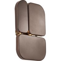 QAZQA Diseño Lámpara de pared de diseño bronce 3 luces - Planes Metálica Rectangular Adecuado para LED Max. 3 x 8 Watt