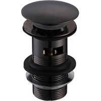 Piletta per lavabo con troppopieno sistema click/clack nero opaco