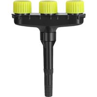 Ugello per irrigazione da giardino con atomizzatore agricolo, strumento per irrigazione a spruzzo, volume d'acqua regolabile (3 teste)