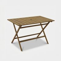 Klapptisch aus Akazienholz für Garten und Terrasse, 120 x 70 cm