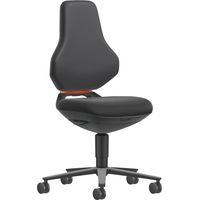 Bimos Arbeitsstuhl Texon 2 anthrazit Sitzhöhe 450-620 mm, Supertec schwarz