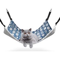 Hamac pour chat avec sangles réglables et crochet métallique, hamac stable double face pour chat, animaux de compagnie et autres petits animaux