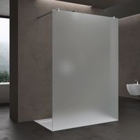 doporro® Duschwand Duschtrennwand 100x200 Walk-In Dusche mit Doppel-Stabilisator aus Echtglas 10mm ESG-Sicherheitsglas Vollsatiniert inkl. Nanobeschichtung