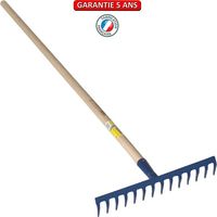 Rastrello a 12 denti curvi con manico 1,65m OUTILS PERRIN