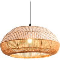Parrot Uncle Rattan Pendelleuchte 48 cm Boho Design Hängelampe E27 höhenverstellbar Wohnzimmer Esszimmer ohne Leuchtmittel