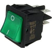 Dometic – Interrupteur marche arrêt pour réfrigérateur – Tension 250V, courant 16A, 2 pôles, éclairage vert – 292627410