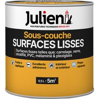 Sous-Couche pour Surfaces Lisses - Carrelage, PVC, verre, stratifié, PVC, mélaminé et plexiglass - Mat Blanc 0,5L