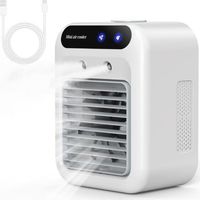 Climatiseur Portable, Climatiseur Mobile Silencieux, Refroidisseur d'air de 500 ml, Rafraichisseur d'air,2Vitesses+2Modes de Brumisation, Réglage de la direction du vent à 15°,Mini Climat
