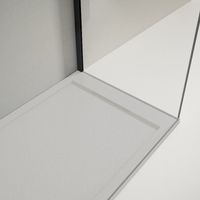 Mineralguss-Duschwanne extra flach LUX Schieferoptik grau 70x180cm Auslaufschutz in Farbe