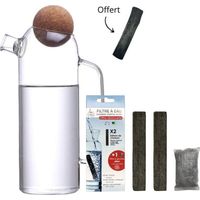Kit Carafe Filtrante En Verre 1 L - Pack Découverte Au Charbon Actif