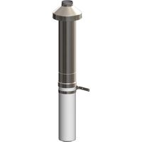 ATEC Dachdurchführung DN 80/125 650mm Edelst. inkl. Befestigungsschelle, 1455