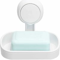 Porte Savon à Ventouse sans Perage & Réutilisable 1 Seconde d'Installation Porte Savon Douche Rotation à 360° Charge 5KG Impérable Support pour Carrelage Paroi de la Douche Salle de Bain