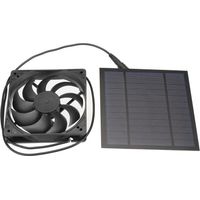 Kit ventola scambiatrice di calore con pannello solare portatile da 10 W e 12 V, ideale per pollai, serre, capannoni, case per animali, scarico dell'aria da finestra.