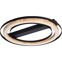 Plafonnier semi-encastré à LED intégré noir LED 3000K