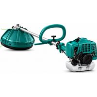 Decespugliatore a Scoppio 52cc 2 Tempi Motore Potente Euro V per Erba Alta, Rovi e Sterpaglie con Lama e Filo Nylon, Asta Dritta Professionale
