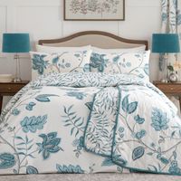 Dreams & Drapes Samira - Set copripiumino reversibile e drappeggiato, per letto singolo, colore foglia di tè