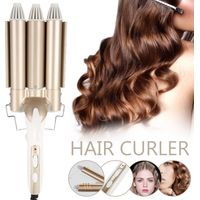 25mm Ceramic Hair Curler 3 Barrels Wave Hair Waver Curlers Triple Barrel Curling Iron Perm Splint Styling Tools