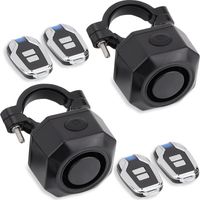 2 Pack Alarme de Voiture électrique système d'alarme de Vibration sans Fil avec capteur de Mouvement, Corne antivol Rechargeable imperméable à l'eau