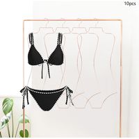 10 PCS Pack flat pincement sous - vêtements Body maillot de bain présentoir pour la plupart des maillots de bain et sous - vêtements pour adultes, maison, magasin de vêtements