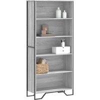 vidaXL Libreria Grigio Sonoma 80x31x169 cm in Truciolato