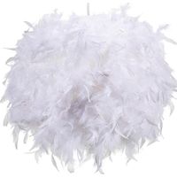 Abat-jour en plumes blanches de 30 cm, suspension, abat-jour pour lampe de table, abat-jour pour lampadaire, abat-jour en plumes douces pour salon