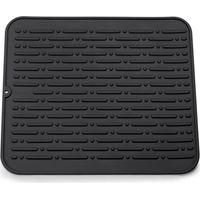 XL Silicone Dish Drying Mat (Black) 45 x 40 cm Lifetime Warranty