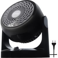 Iris Ohyama, Ventilateur de table Woozoo, silencieux, puissant & portable, 13m², Inclinaison verticale, PCF-HD15N, Noir