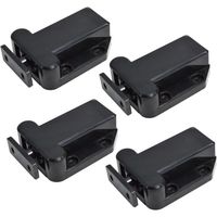 4 Pcs Closer Closet Door Closet Latches Closet Clasps Cabinet Catches Furniture Cabinet Lock (black)-Crezuo