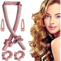 Cheveux Boucle Sans Chaleur(rose),heatless Hair Curlers Velours Rouleau Cheveux Sans Chaleur Heatless Curling Rod Headband Rouleau Cheveux Sans