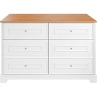 Sideboard 120x40x76, 6 tiroirs, design minimaliste, salon/salle à manger