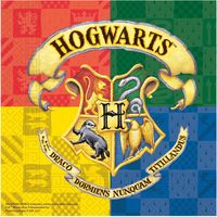 Tovaglioli per feste a tema Hogwarts e Harry Potter, 33x33 cm, 20 pezzi.