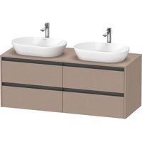 Lavabo consola Ketho.2 de Duravit, suspendido, hueco para lavabo