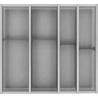 Ninka Besteckkasten für Schubladen Set Cuisio KB 500mm - Besteckorganizer passend zu Merivobox, Kunststoff/Aluminium graphit
