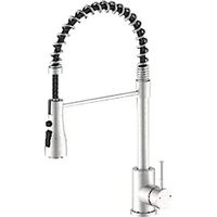 idro-bric Halbprofessioneller Wasserhahn aus geb brushed Edelstahl