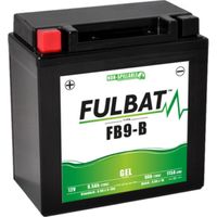 Fulbat – Batterie moto YB9-B GEL 12V 9.5Ah – Technologie Gel – CCA 115A – Dimensions 135x75x139mm – Polarité Plus à gauche