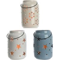 Lanterna in Ceramica Luminose Dim. 15x15x22.5 cm. Pezzo Singolo