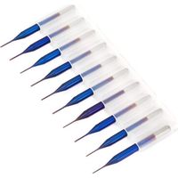 YMYNY 10pcs Taper Carbide End Mills Drill Bits Tungsten Burr Blue Coated End Mills for SCM PCB Engraving Machine (0.6mm)