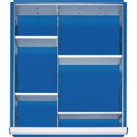 Schubladenunterteilungsmaterial Front-H.180-360mm 1 Trenn-/4 Steckwände RAU