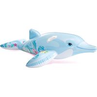 Jouet gonflable dauphin bleu 175 x 66 cm intex 58535