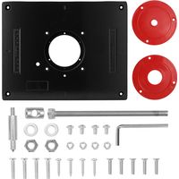 Aluminiumlegierung Multifunktions-Frästisch-Einlegeplatte Trimmer Graviermaschine Holzbearbeitungswerkzeuge Bänke Holzbearbeitungswerkzeuge, Schwarz