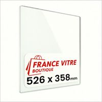 HAAS SOHN - modèle : bilbao - 526 x 358 x 4 mm - Vitre de cheminée pour insert et poêle à bois - verre de rechange - jusqu'à 800°C