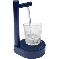Distributeur eau, fontaine froide, base de support, pompe bouteille eau, charge USB bouteille universelle, camping, école, bureau, extérieur (bleu foncé)