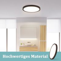 GBLY Plafoniera LED Soffitto per camera da letto - Ø30CM, lampada da bagno rotonda nera da 21W per cucina, lampada da soffitto da bagno IP44 4000K per bagno, cucina e corridoio.