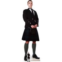 Figurine en carton homme écossais Kilt 183 cm
