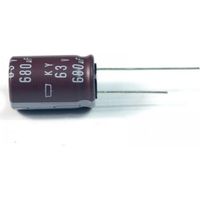 Elektrolytkondensator 680uF 63Vdc Größen 13x25mm Radial